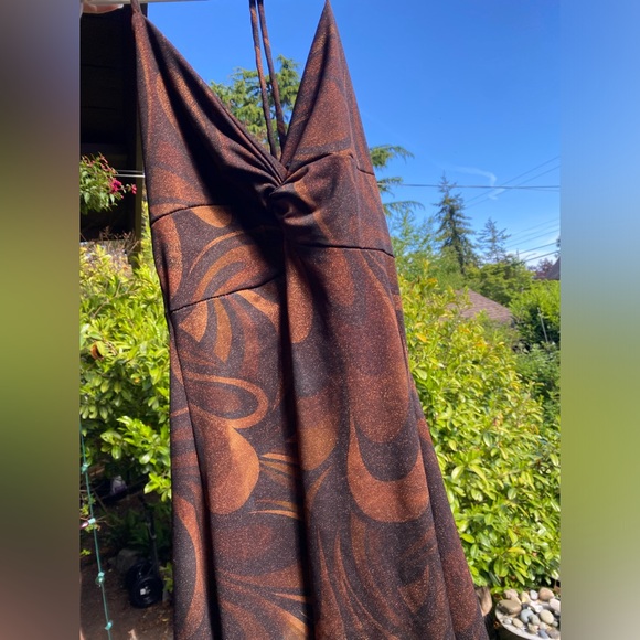 ⭐️Vintage Sparkly brown groovy tank top - Picture 4 of 6